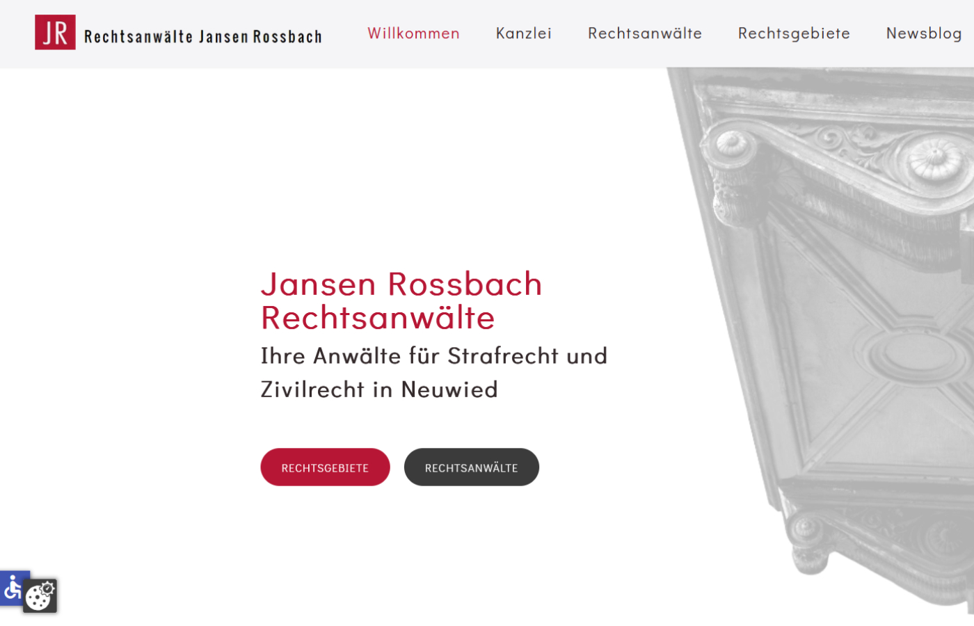 Startseite von Jansen Rossbach Rechtsanwälte Neuwied