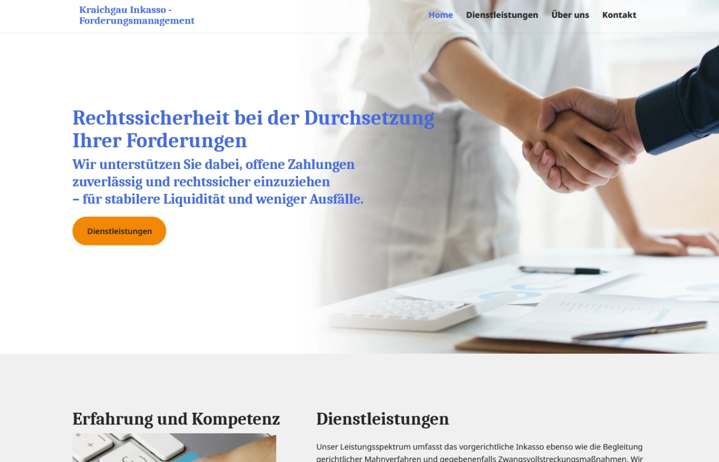 Startseite von Kraichgau Inkasso