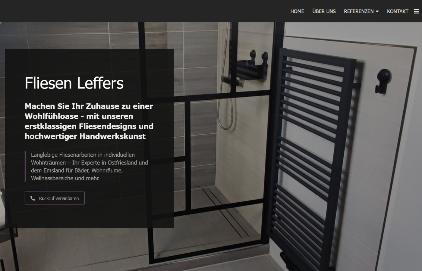 Startseite vom Fliesen Leffers