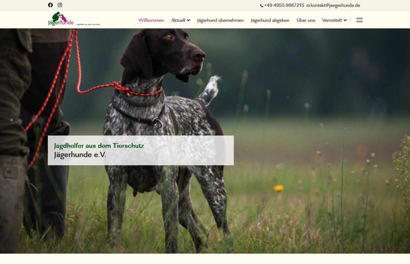Startseite vom Jägerhunde e.V.